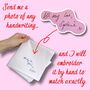 Personalised Wedding Memorial Handkerchief With Handwriting, thumbnail 2 of 8