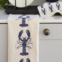 Organic Tea Towels | Lobster, thumbnail 1 of 6