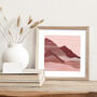 Pink Desert Mountain Landscape Print, thumbnail 3 of 7