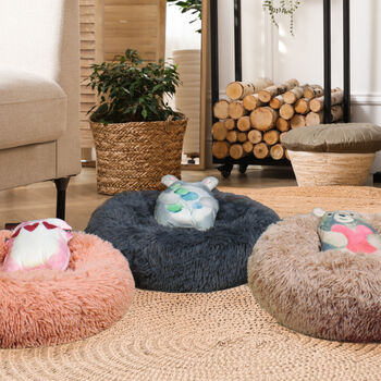 Fluffy Calming Snuggle Pet Bed, 2 of 7