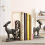 Vintage Cast Iron Stag Bookends, thumbnail 1 of 8