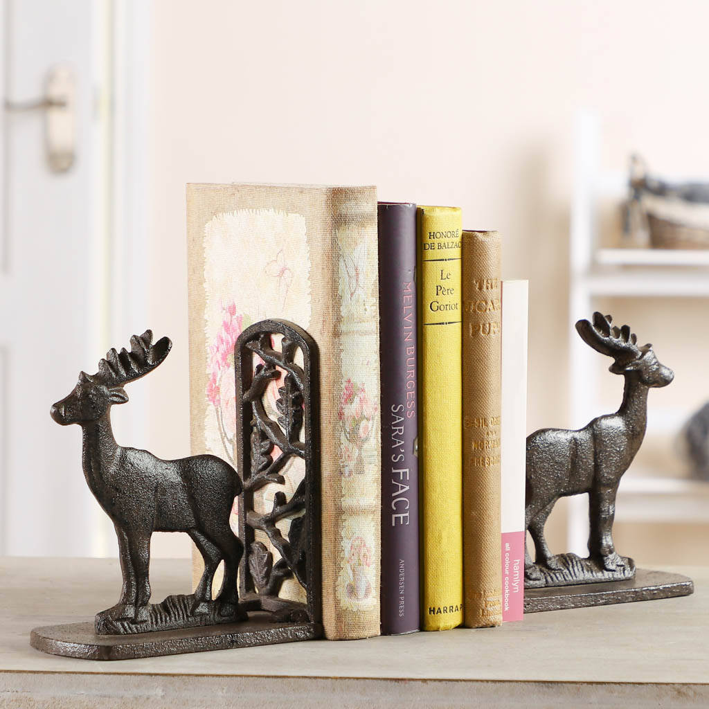 Vintage Cast Iron Stag Bookends, 1 of 8
