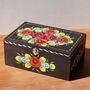 Decorative Canal Roses Painted Wooden Box, thumbnail 2 of 11
