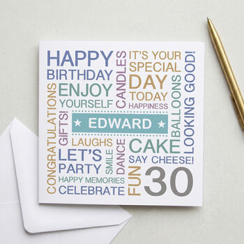 Personalised 30th Birthday Card, 3 of 4
