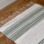 Cream And Green Patterned Rug, 69cm X 114cm, thumbnail 2 of 3