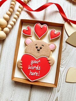 Personalised Love Bear Cookie Letterbox Gift, 3 of 5