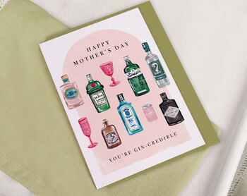 Mother's Day Card For Mum With Gin Bottle Design, 2 of 3