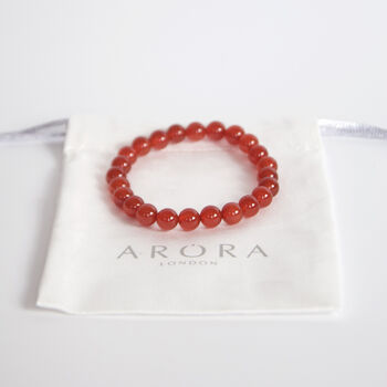 Carnelian Crystal Gemstone Bracelet For Joy, 3 of 4