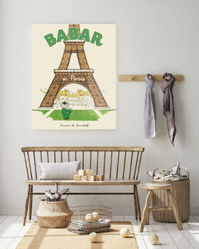 Babar The Elephant Paris Nursery Art Print, 2 of 3