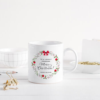 Personalised Christmas Gift For Grandma Mug, 3 of 8