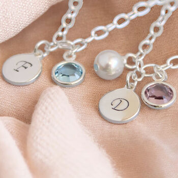 Sterling Silver Personalised Birthstone Bracelet, 3 of 10