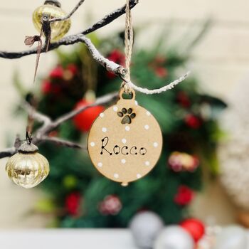 Personalised Dog Cat Paw Bauble Xmas Tree Decoration, 4 of 9