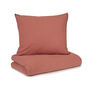 Rosewood Washed Single Duvet Cover, thumbnail 3 of 5