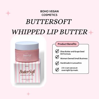 Handmade Vegan Lip Balm Lychee Bubble Tea Flavour 15g, 5 of 5