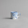Marbled Blue And White Ceramic Small Coffee Cup, thumbnail 2 of 5
