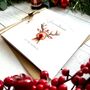 Red Nose Reindeer Christmas Card, thumbnail 4 of 4