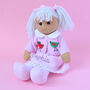 Personalised Pink Bird Jacket And Dress Rag Doll, thumbnail 1 of 3