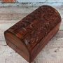 Wooden Floral Carved Chest, thumbnail 1 of 8