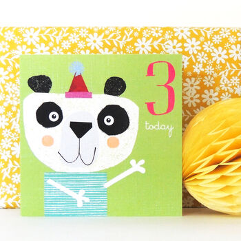 Panda 3rd Birthday Card, 3 of 5