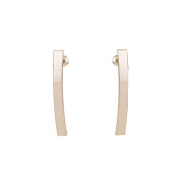 Gold Plated Curve Earrings, 2 of 6