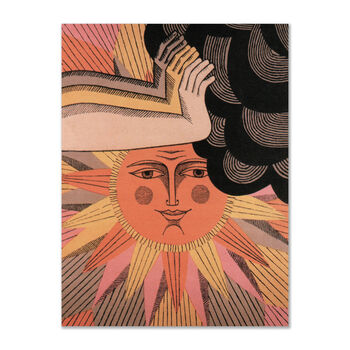 World Peace Vintage Sun Wall Art Print, 3 of 4