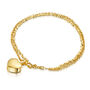 Nugget Chain Heart Urn Ashes Bracelet – 18 K Gold Plate, thumbnail 1 of 7