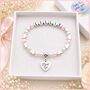 Personalised Wedding Bracelet Mother Of The Bride Gift. Flower Girl Bracelet Inc Gift Box And Message, thumbnail 1 of 12