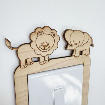 Personalised Safari Animal Light Switch Cover, 5 of 6