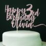 Personalised Birthday Cake Topper With Any Name And Age, thumbnail 2 of 6