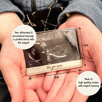 Mother's Day Baby Ultrasound Ceramic Magnet, 2 of 2