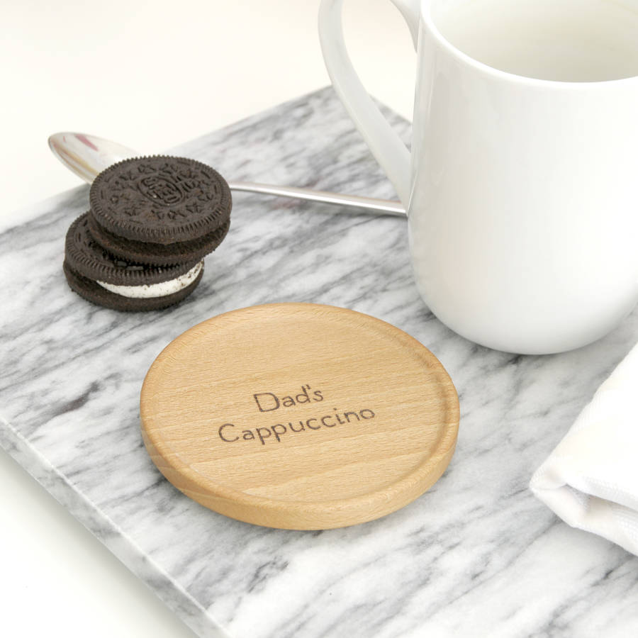 personalised wooden mug mat by cairn wood design | notonthehighstreet.com