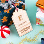 Personalised Initial Christmas Eve Box Tag, thumbnail 1 of 2