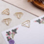 Gold Paper Clips Diamond, Metal Paperclip For Wedding Or Office Stationery, thumbnail 1 of 2