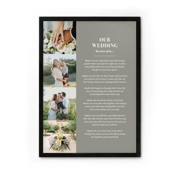 Custom Made Anniversary Photo Poem Print, 9 of 12