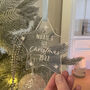 Baby's 1st Christmas Star Wooden Or Acrylic Decoration, thumbnail 3 of 5