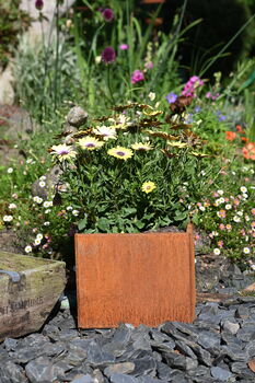 Rusty Square Plant Pot, 4 of 4