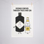 'Thick And Gin' Friendship Tea Towel, thumbnail 3 of 3