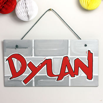 Personalised Graffiti Nickname Canvas Sign, 10 of 12