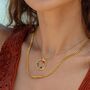 Tri Gem Harmony Gold Pendant Necklace, thumbnail 4 of 5