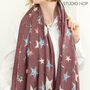 Cashmere Stars Filled With Joy Scarf, thumbnail 5 of 12
