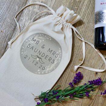 Personalised Cotton Bottle Bag, 4 of 5