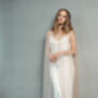 Pearl Bridal Cape Veil Wedding Dress Cover Up, thumbnail 4 of 12
