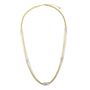 Long Gold Plated Multi Strand Blue Bead Necklace, thumbnail 3 of 3