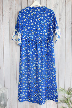 Rosella Dress In Blue Poppies, 7 of 7