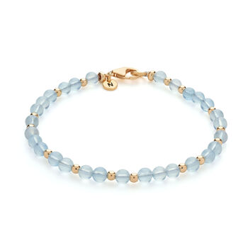 Jewel Bead Aquamarine Birthstone Bracelet March, 3 of 5