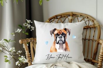 Personalised Boxer Dog Hearts Cushion Cover Gift, 2 of 2