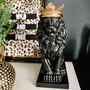 Lion With Gold Crown Statue, thumbnail 4 of 4