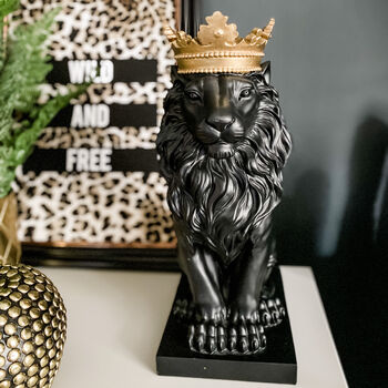 Lion With Gold Crown Statue, 4 of 4