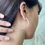 Sterling Silver Simple Half Hoop Earrings, thumbnail 1 of 4