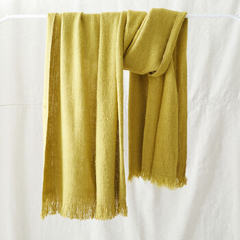 Fair Trade Vegan Eco Banana Yarn Unisex Throw Scarf, 4 of 9